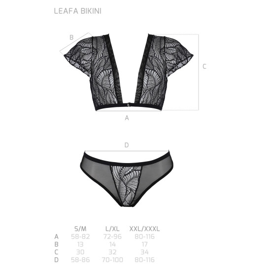 Conjunto para mulher Passion preto (Leafa bikini)