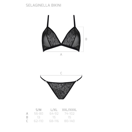 Conjunto para mulher Passion preto (Selaginella bikini)