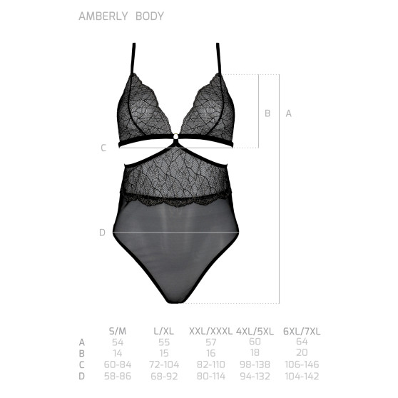 Corpo de mulher Passion preto (Amberly body)