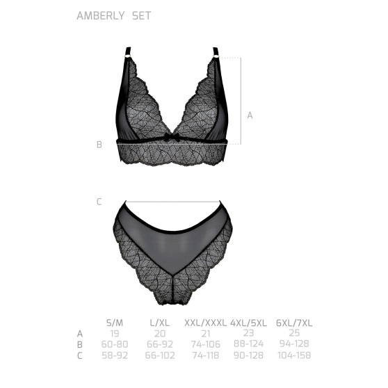 Conjunto para mulher Passion preto (Amberly set)