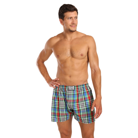 Boxers para homem Styx clássico elástico multi-colorido (A1036)