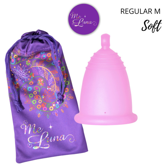 Copo menstrual Me Luna Soft M com bola cor-de-rosa (MELU002)