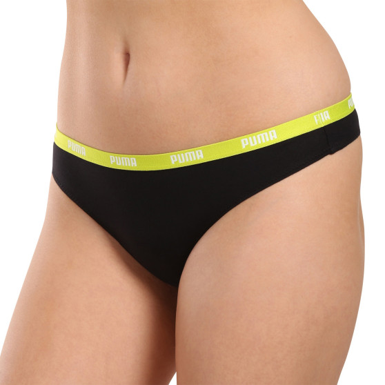 3PACK tanga para mulher Puma preto (503008001 005)