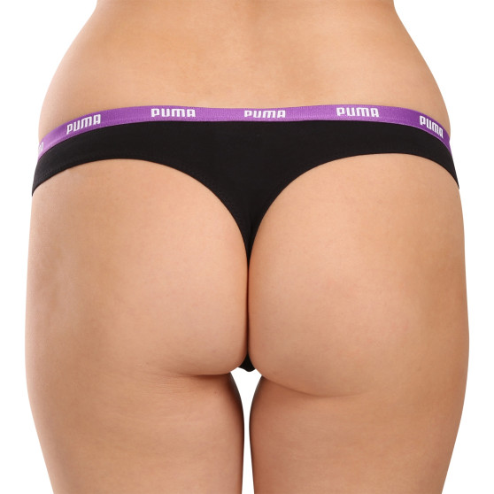 3PACK tanga para mulher Puma preto (503008001 005)