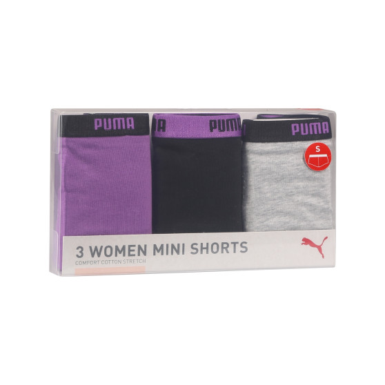 3PACK cuecas para mulher Puma multicolorido (503006001 004)