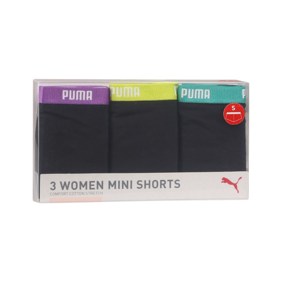 3PACK cuecas para mulher Puma preto (503006001 005)