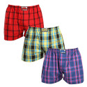 3PACK Boxers para homem Styx borracha clássica multi-coloured (3A103123)