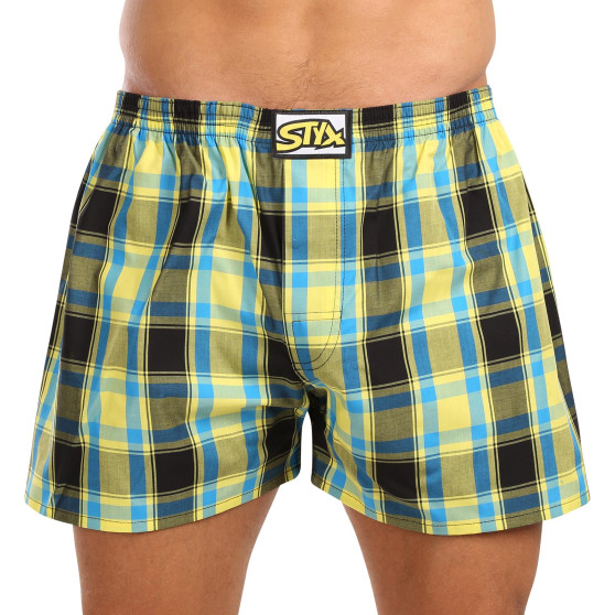 3PACK Boxers para homem Styx borracha clássica multi-coloured (3A103123)