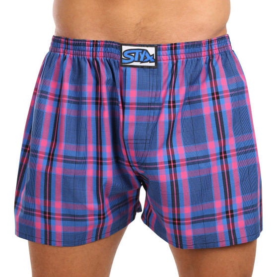 3PACK Boxers para homem Styx borracha clássica multi-coloured (3A103123)