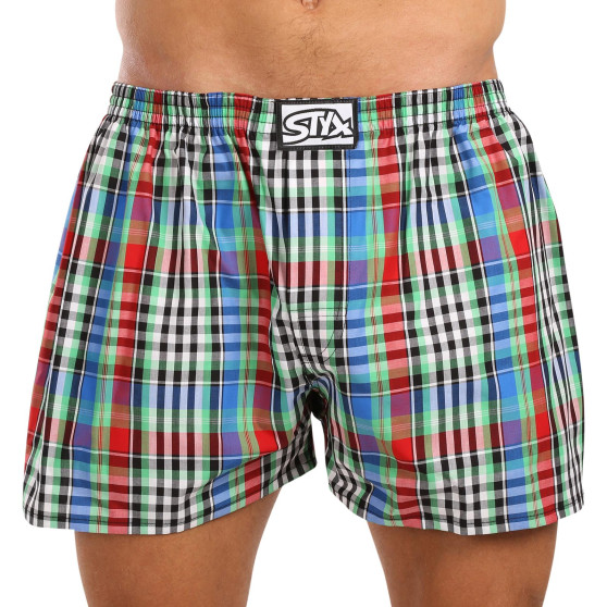 3PACK Boxers para homem Styx borracha clássica multi-coloured (3A103456)