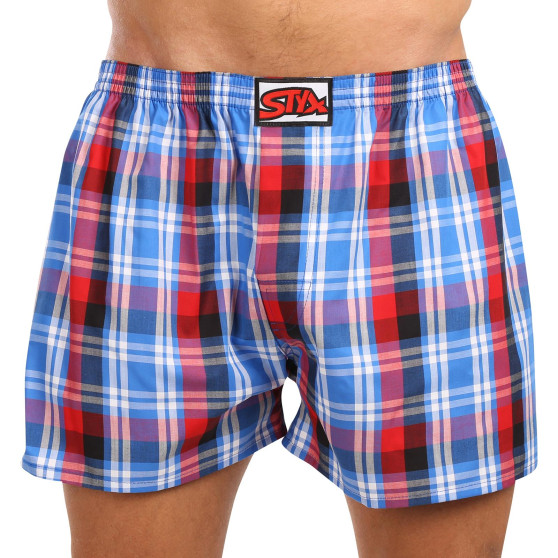 3PACK Boxers para homem Styx borracha clássica multi-coloured (3A103789)