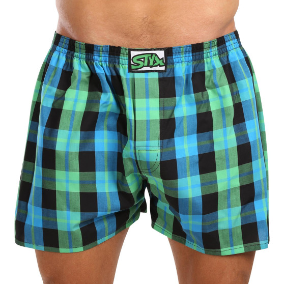 3PACK Boxers para homem Styx borracha clássica multi-coloured (3A103789)