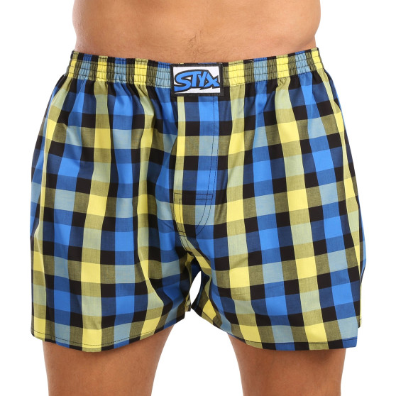 3PACK Boxers para homem Styx borracha clássica multi-coloured (3A103789)