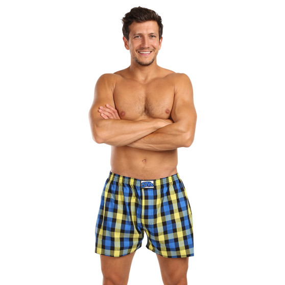 3PACK Boxers para homem Styx borracha clássica multi-coloured (3A103890)