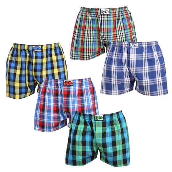 5PACK Boxers para homem Styx borracha clássica multi-coloured (5A103640)