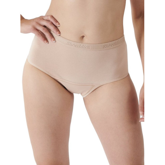 Shreddies Cuecas funcionais femininas para flatulência Hi-Waist Bege (SHRED102B)