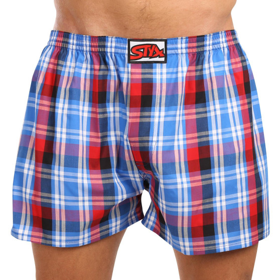 3PACK Boxers para homem Styx borracha clássica superdimensionado multicolorido (3E103739)