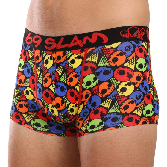 69SLAM Calções boxer para homem bambu de anca SKULL CONE (MHBSKC-BB)