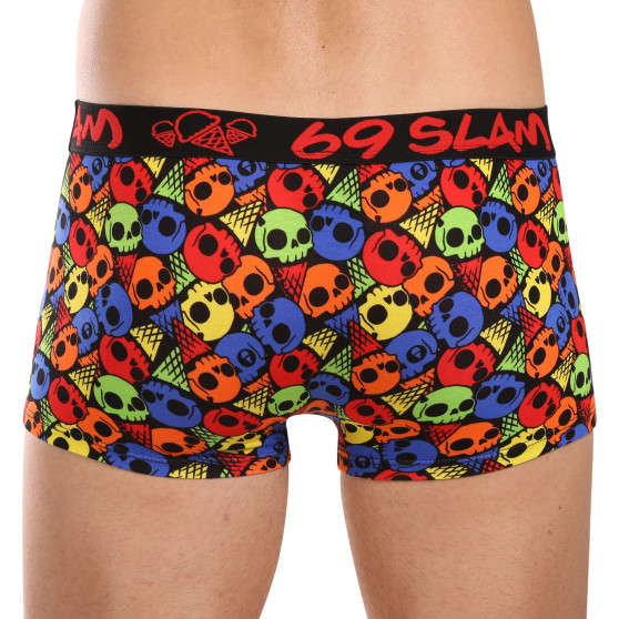 69SLAM Calções boxer para homem bambu de anca SKULL CONE (MHBSKC-BB)