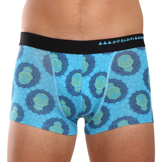 69SLAM Calções boxer para homem bambu de anca SKULL MANDALA (MHBSKM-BB)