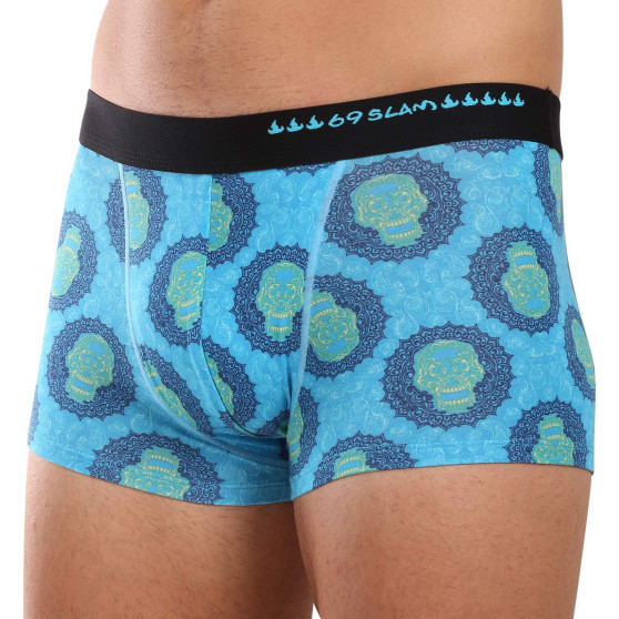 69SLAM Calções boxer para homem bambu de anca SKULL MANDALA (MHBSKM-BB)