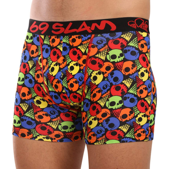 69SLAM Calções boxer para homem em bambu SKULL CONE (MPBSKC-BB)