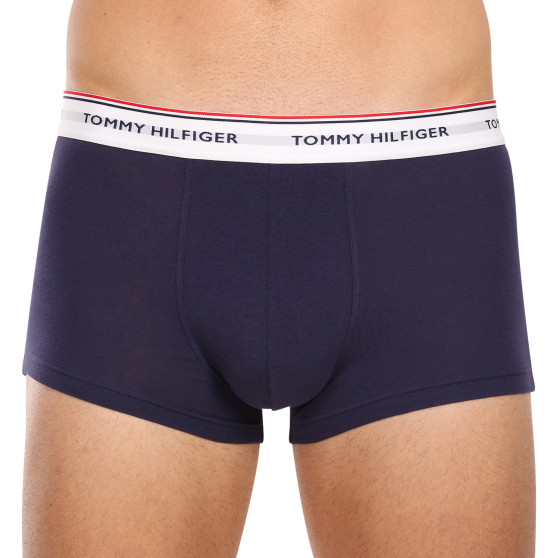 3PACK Tommy Hilfiger Calções boxer para homem oversized azul escuro (1U87905252 05G)