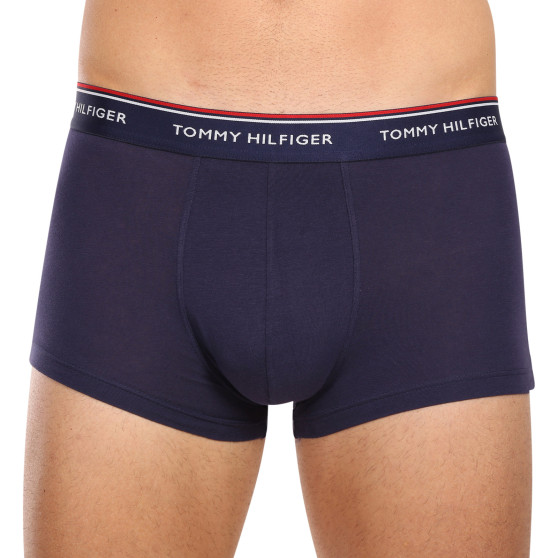 3PACK Tommy Hilfiger Calções boxer para homem oversized azul escuro (1U87905252 05G)