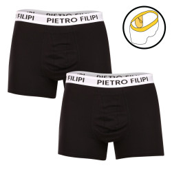 2PACK Pietro Filipi boxers para homem suporte de bolas preto (2BCL003)