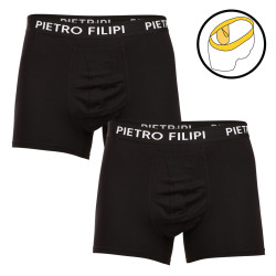 2PACK Pietro Filipi boxers para homem suporte de bolas preto (2BCL002)