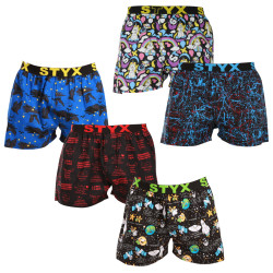 5PACK Boxers para homem Styx arte esportes borracha multicolorido (5B1183789)