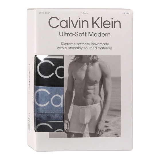 3PACK Boxers para homem Calvin Klein multicolorido (NB3188A-PU5)