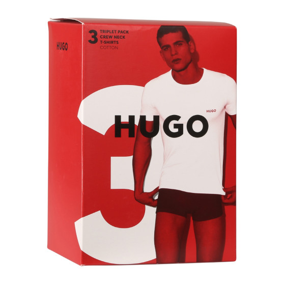 3PACK T-shirt para homem HUGO preto (50480088 965)