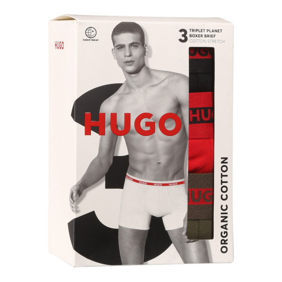 3PACK Boxers para homem HUGO multicolorido (50520475 971)