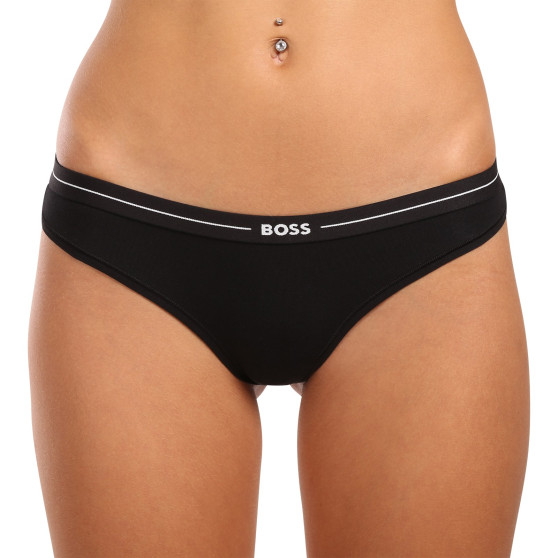 3PACK tanga para mulher BOSS preto (50510030 001)