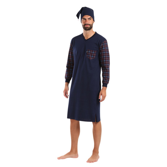 Camisola de noite para homem Foltýn azul escuro de grandes dimensões (FNKDN21)