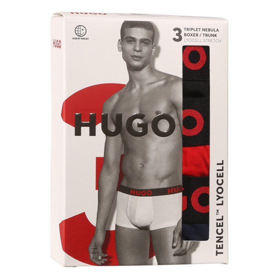 3PACK Boxers para homem HUGO multicolorido (50496723 982)