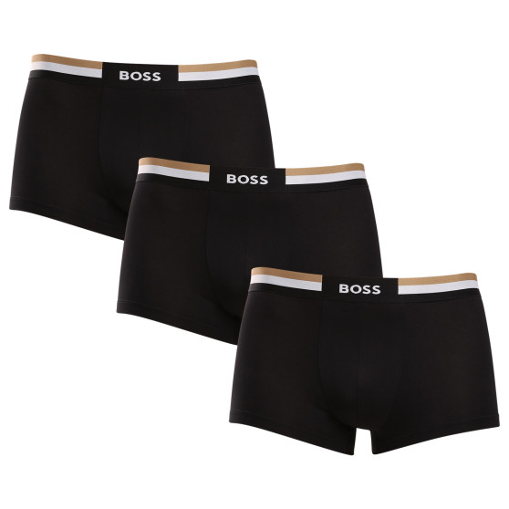 3PACK Boxers para homem BOSS preto (50516542 001)