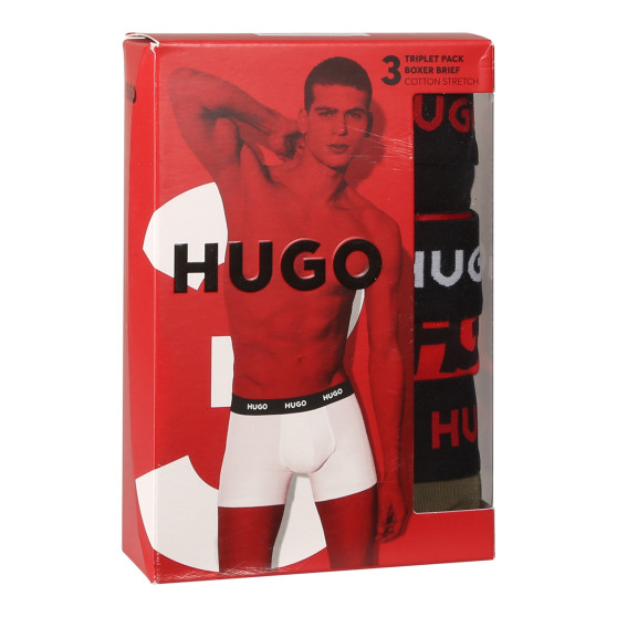 3PACK Boxers para homem HUGO multicolorido (50517887 978)