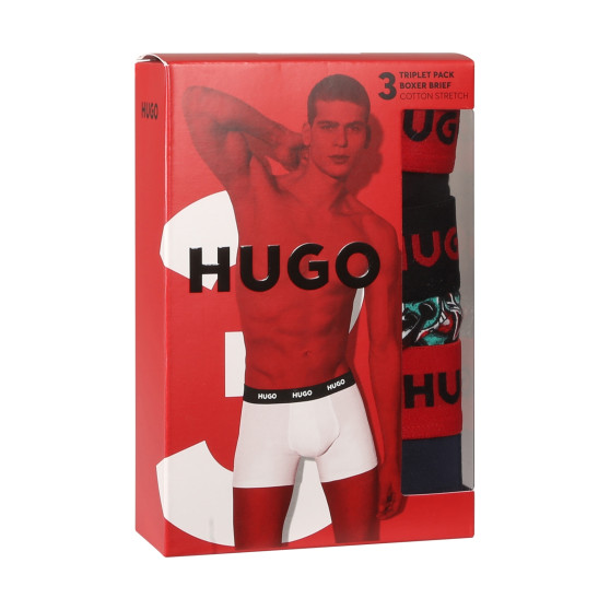 3PACK Boxers para homem HUGO multicolorido (50517887 979)