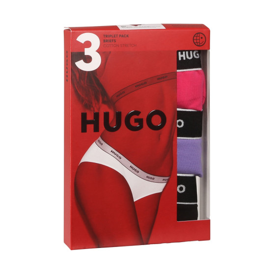 3PACK cuecas para mulher HUGO multicolorido (50480157 962)