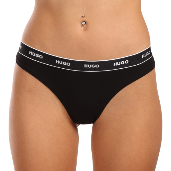 3PACK Tanga para mulher HUGO multicolorido (50495870 536)