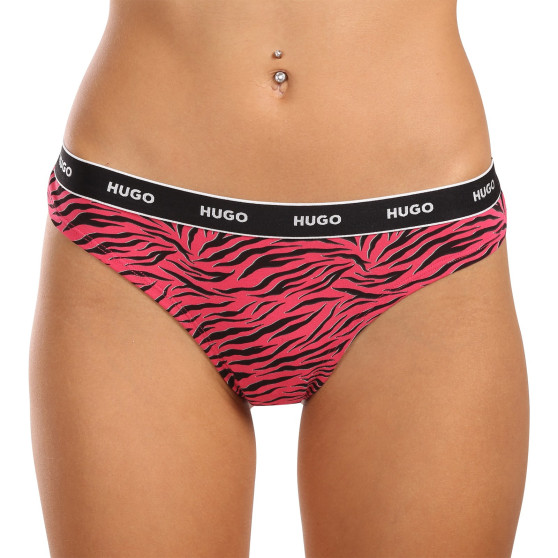 3PACK Tanga para mulher HUGO multicolorido (50495870 661)