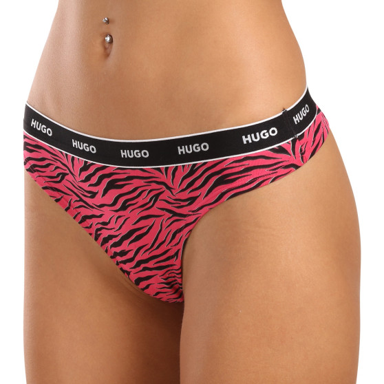 3PACK Tanga para mulher HUGO multicolorido (50495870 661)