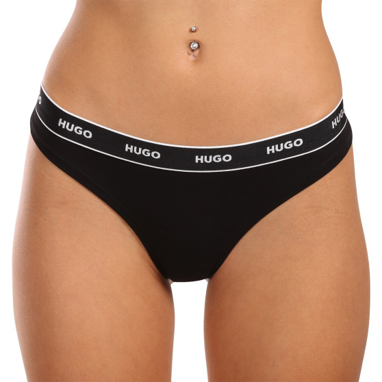 3PACK Tanga para mulher HUGO multicolorido (50495870 661)