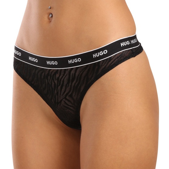 3PACK Tanga para mulher HUGO multicolorido (50523829 960)