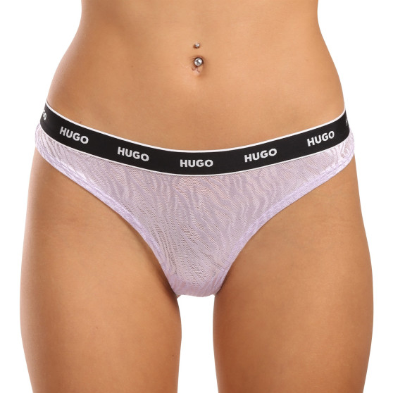 3PACK Tanga para mulher HUGO multicolorido (50523829 960)