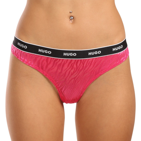 3PACK Tanga para mulher HUGO multicolorido (50523829 960)