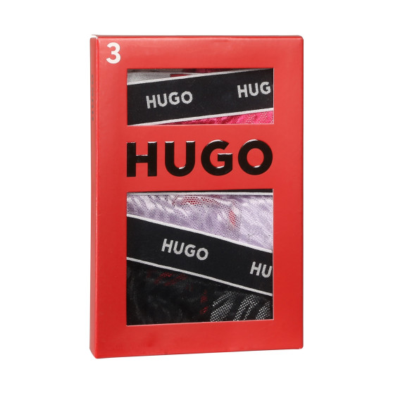 3PACK Tanga para mulher HUGO multicolorido (50523829 960)