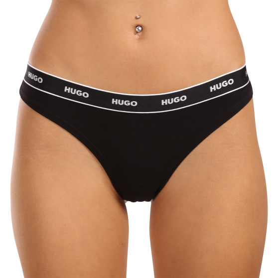 3PACK Tanga para mulher HUGO multicolorido (50480150 962)